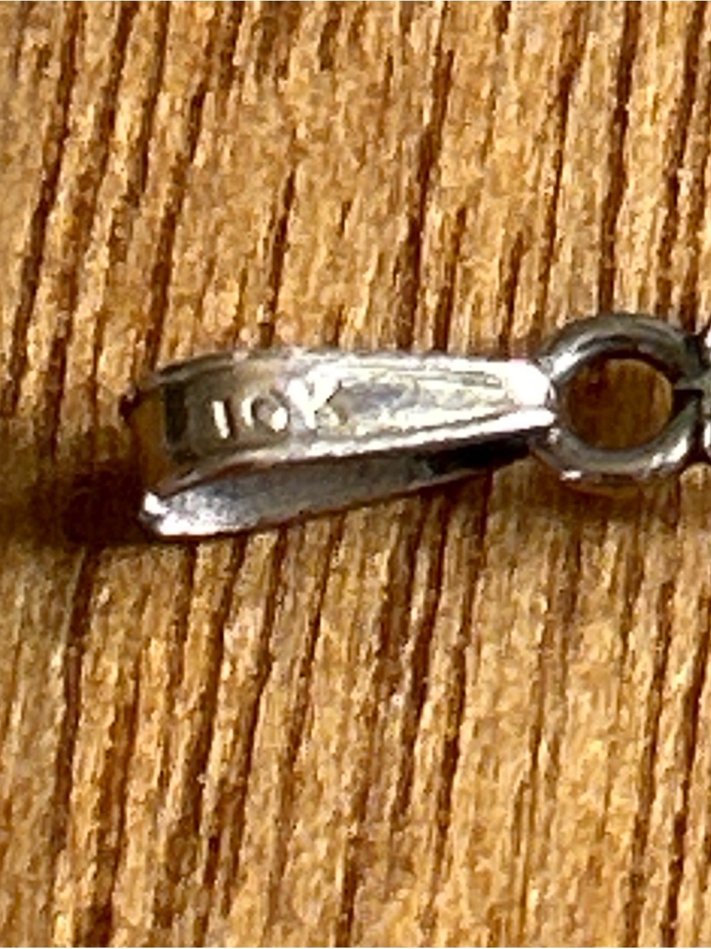 10K SOLID GOLD ANTIQUE Art Deco Lavalier Pendant with a Natural Diamond - Picture 7 of 7
